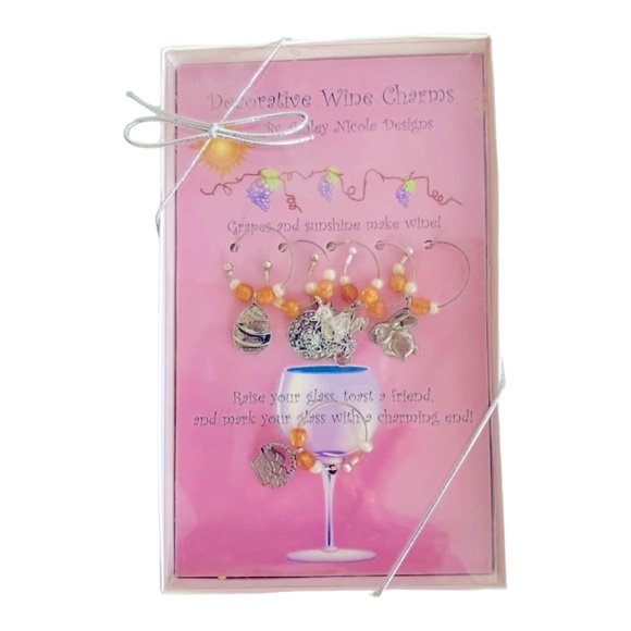 Ashley Nicole Wine Glass Charms NWOT - Picture 1 of 2